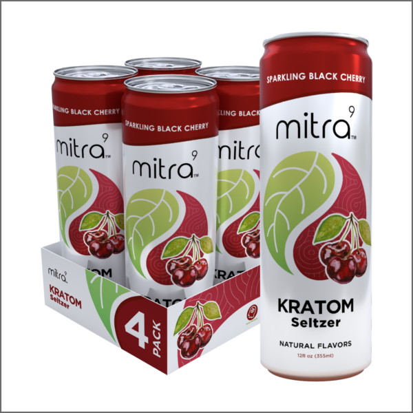 Mitra 9 Kratom Seltzer Black Cherry 12oz -